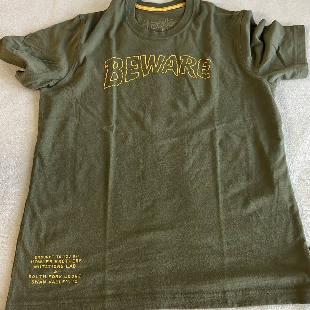 Howler Brothers Green Short Sleeve Tee with Bold Graphic